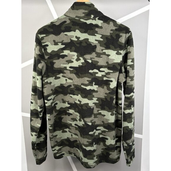 Eddie Bauer First Ascent Green Camo ¼ Zip Men’s Tall Medium Pullover Midlayer - Picture 2 of 13